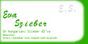 eva szieber business card